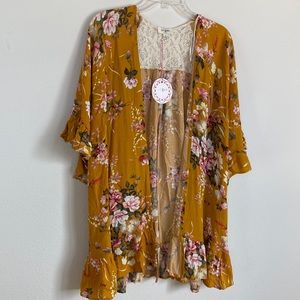 Beautiful mustard shirt with open front